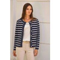 Pure Collection Women's Cotton Wool Striped Milano Jacket | Size: 16