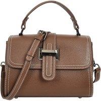 House of Leather Women's Womens Leather Handbag Top Handle Crossbody Bag Polly in Brown
