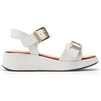 Moda In Pelle Women's 'Kaprii' Leather Heeled Sandals in White | Size: 8