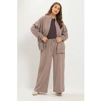 Yours Women's 3 Pack Zip Through Funnel Neck Set in Medium Beige | Size: 26-28