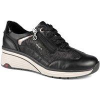 Pavers Women's Relife Wedge Heel Zip & Lace Trainers in Black | Size: 9