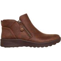 Skechers Women's Lovely Vibe Perform-Tex Side-Zip Air-Cooled Memory Foam Ankle Boots - Choclate in Brown | Size: 5