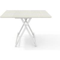 Garden Sanctuary Folding Wooden Dining Table 100x60cm White | Size: 100x60 cm