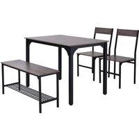 Garden Sanctuary Dining Table Set for 4 in Light Grey