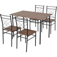 Garden Sanctuary Dining Table & Chair Set in Brown