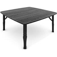 Garden Sanctuary Square 80cm Wooden Folding Coffee Table Black
