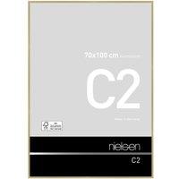 nielsen C2 Aluminium Picture Frame 70x100cm - Float Glass & Push/Turn Clips in Gold | Size: 70x100 cm