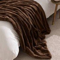 Paoletti Empress Faux Fur Throw in Brown | Size: 130 cm x 180 cm