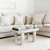 OHS 4-Leg Engineered Wood Coffee Table Home Dcor in Stone