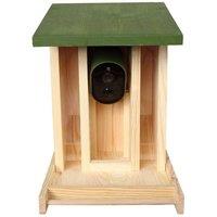 Green Feathers Solar Powered WiFi Camera Wooden Bird Feeder Kit - L50xW14.2xH32.2 cm
