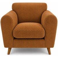 Bliss Furniture Harlow Jumbo Cord Cuddle Chair, Modern Tailored Armchair Tan Beige | Size: 1 Pack