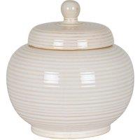 KDMD Neva Matte Stoneware Lidded Ceramic Storage Jar in White