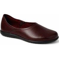 Thomas Blunt Men's Comfortable Slip On Leather Flat Shoe with Flexible Grip Sole in Burgundy | Size: 9