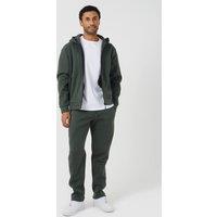 Brave Soul Men's Zip Through Hoodie & Jogger Co-Ord in Green | Size: Large