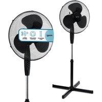 Igenix Pedestal Fan, 16 Inch, Oscillating, 3 Speeds in Black