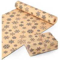 Kraft & Co 2 Pack Christmas Wrapping Paper Roll, Festive Designed (44.5cmx25m)