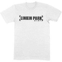 Rock Off officially Licensed Products Linkin Park Bracket Band Logo T-Shirt in White | Size: Small