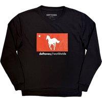 Rock Off officially Licensed Products Deftones Star & Pony Band Logo Sweatshirt in Black | Size: Medium