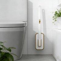 Ventryn Toilet Bowl Cleaning System with Disposable Toilet Brush Kit in White