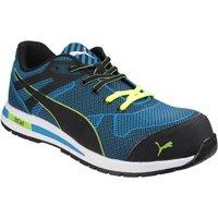 Puma Safety Men's 'Blaze Knit Low' Safety Trainers in Blue | Size: 10.5
