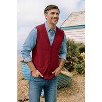 WoolOvers Men's Mens 100% Lambswool Waistcoat in Red | Size: Medium