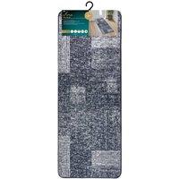 JVL Fiora Machine Washable Runner - 50 x 150cm - Muted Matrix in Grey | Size: 50 cm x 150 cm