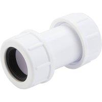 McAlpine 0.75" Universal Slip Through Straight Connector R1M-SLIP for Plumbing in White