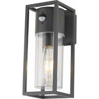 First Choice Lighting Hale - Black Outdoor Motion Sensor IP44 Security Wall Light