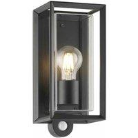 First Choice Lighting Brandon - Black Outdoor Motion Sensor IP44 Security Wall Light