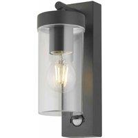 First Choice Lighting Hadron - Black Outdoor Motion Sensor IP44 Security Wall Light
