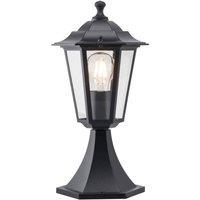First Choice Lighting Modern Black Outdoor IP44 Lantern Design Post Garden Pedestal Light