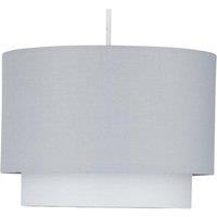 First Choice Lighting Grey Ombre 2 Tier Ceiling Lamp Shade