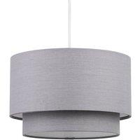 First Choice Lighting Dark Grey 2 Tier Ceiling Lamp Shade