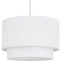 First Choice Lighting White 2 Tier Ceiling Lamp Shade