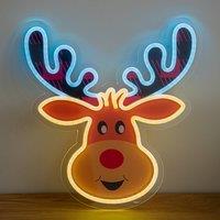 Samuel Alexander 35cm Light Up Rudy Reindeer Christmas Decoration USB LED Neon Sign