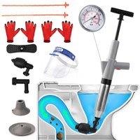 Crystals High Pressure Drain Blaster Air Plunger Toilet Sink Pipe Unblocker in Grey