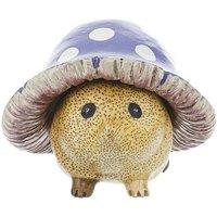 DCUK Wooden Toadstool Hedgehog Ornament - Handpainted Decorative Accessory, One Size in Peach