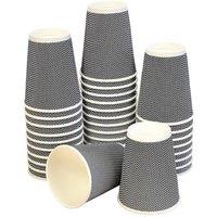 ECONX 12oz Disposable Coffee Cups VIP Designed 3PLY Kraft Ripple Paper Cups in Black | Size: 100 Pieces