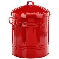 Leecroft Metal Mini Bin Red 12 x 10