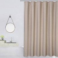 London Boutique 4878 Waterproof Polyester Shower Curtain Bath Curtain in Light Brown