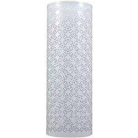 FLAVORA White Metal Umbrella Stand Rack with Drip Tray Indoor | Size: 100 cm x 15 cm