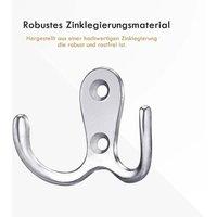 FORGEVIO Silver 20pcs/2set Back Door Hooks Coat Hooks Wall Mounted | Size: 500mm