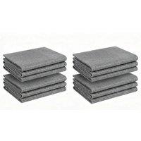 FLAVORA 12pCS Microfibre Cleaning Cloths Kitchen Valeting Dusters 40cm in Grey | Size: 0.5m x 1m