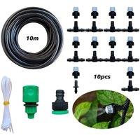 FLAVORA 10M Garden Cooling Water Mist Sprayer System Greenhouse in Black | Size: 1.25kg