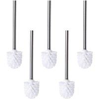 PAWNORA 5PCS Toilet Brush Bathroom Brush in White