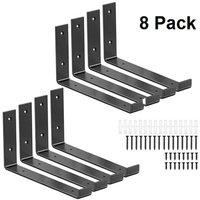 PAWNORA 8Pack Heavy Duty Shelf Brackets in Black