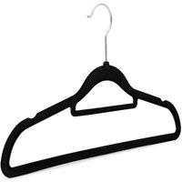 PAWNORA Non-slip Flocked Coat Hangers BLACK 20X