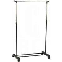 FORGEVIO Single Clothes Rail-CLOTHES RAIL RACK in Black | Size: 0.6m2
