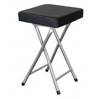 FORGEVIO 1X STOOL Folding Stool Soft Thick Padded Cushioned Seat in Black