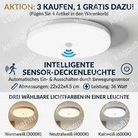SPETLEK LED Ceiling Light PIR Motion Sensor Lights Panel in White